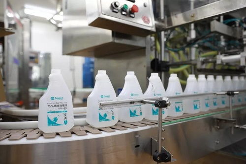 隆力奇供應(yīng)75%酒精消毒液與洗手液，辦公防護(hù)用品一應(yīng)俱全