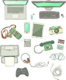 高效辦公，從桌面整理開(kāi)始 精選電腦筆記本文具矢量素材免費(fèi)下載